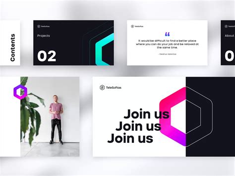 TeleSoftas Presentation Template by Julija Pacauskaitė for TeleSoftas on Dribbble