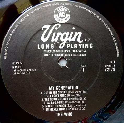 The Who - My Generation - Used Vinyl - High-Fidelity Vinyl Records and Hi-Fi Equipment Hollywood ...