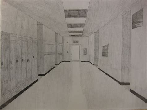 Christopher Rust - Freshman - Hallway Perspective Drawing - 2012-2013 - Introduction… | Linear ...