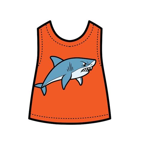 Premium Vector | Tshirt for a boy with cartoon aggressive shark color variation for coloring on ...