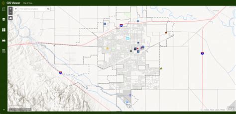 Empty Vector Map Of Tracy, California, Usa, Printable Road Map - Tracy ...