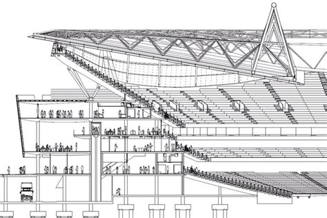 Stadium cross section | Architecture de stade, Dessin architecture, Plan architecte