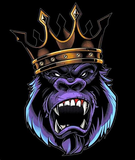 Gorilla King | Gorillas art, Gorilla tattoo, Gorilla wallpaper