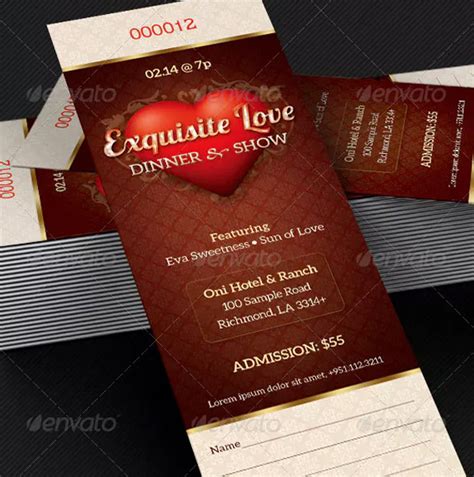 Dinner Ticket Templates | Free & Premium Downloads