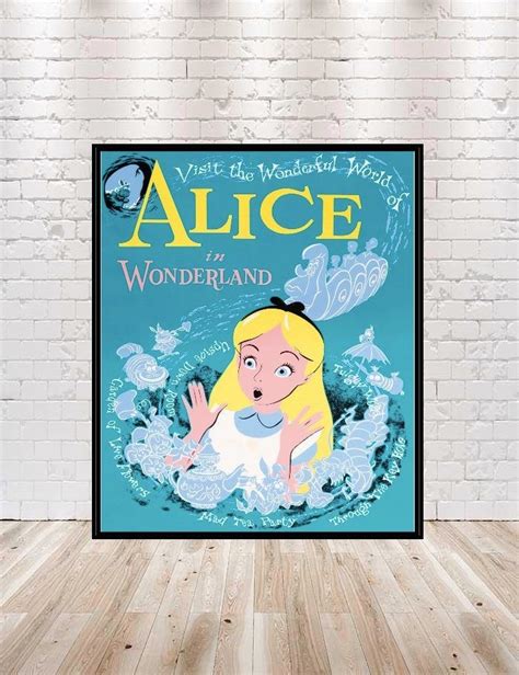 Alice in Wonderland POSTER Disney Attraction Poster Disney Poster Vintage Disney World Poster ...