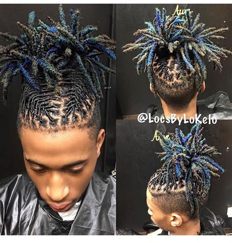 Braided/spiked high top locs | Dread hairstyles for men, Dreadlock ...