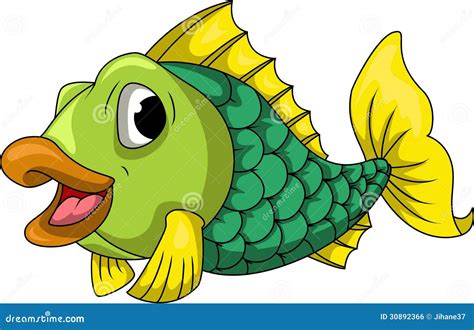 Green Fish On A Geometric Background. Deep-sea Fish Cartoon ...