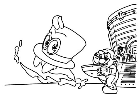 Super Mario Odyssey Pictures Coloring Pages - Super Mario Odyssey Coloring Pages - Coloring ...