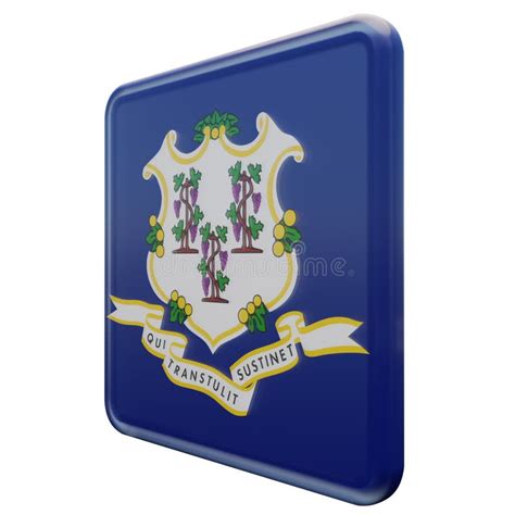 Connecticut 3D flag stock illustration. Illustration of nationality - 254989898