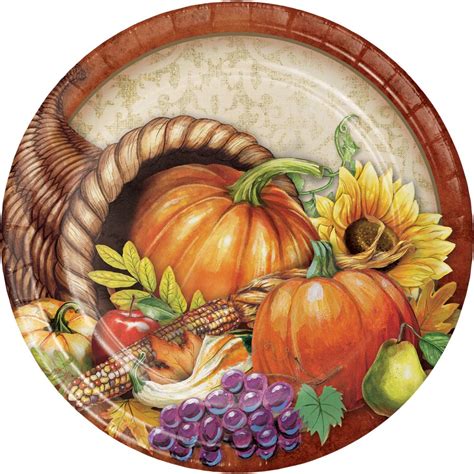 Harvest Thanksgiving Paper Plates, 24 count - Walmart.com - Walmart.com