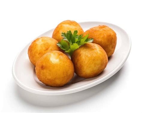 Premium AI Image | Tasty Bolinho de Bacalhau brazilian food dish with isolated white background