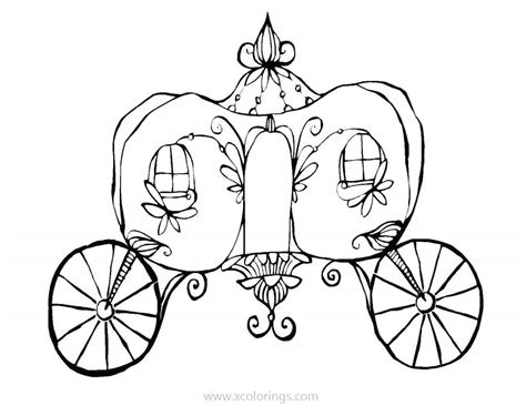 Cinderella Pumpkin Carriage Coloring Pages - XColorings.com