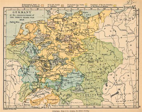 Germany at the commencement of the Thirty Years War 1618 - Full size