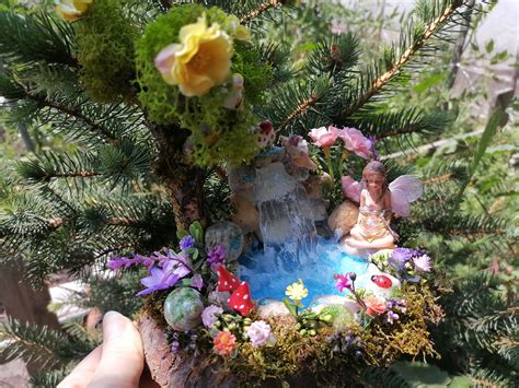 Fairies Garden Pond Fairy pond with waterfall Fairy Pond | Etsy