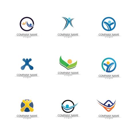 Premium Vector | People icon work group vector logo illustration design