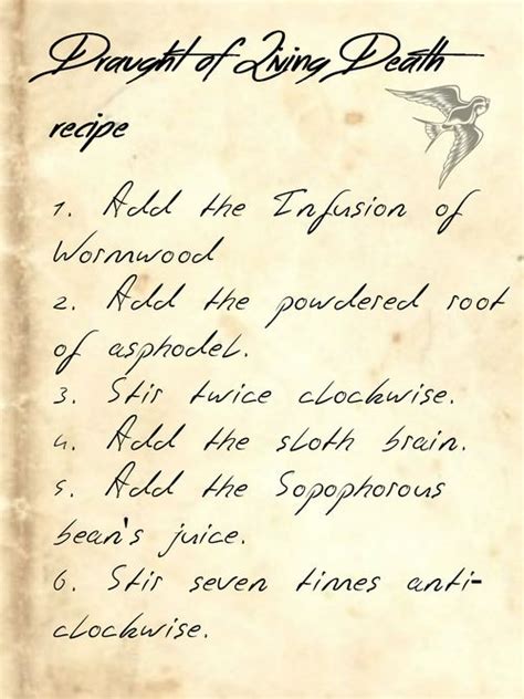 Printable Potion Recipes