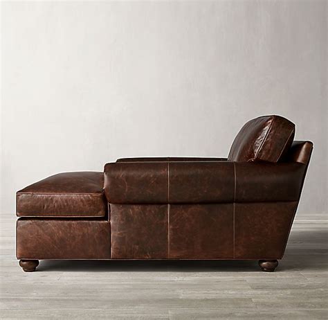 Original Lancaster Leather Chaise | Sectional sofa with recliner ...