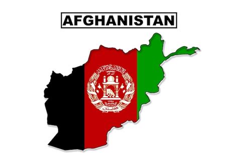 Premium Vector | Afghanistan flag map in vector