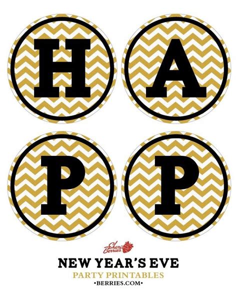 New Year's Eve Party Printables | Happy new year banner, New year banner, Party printables