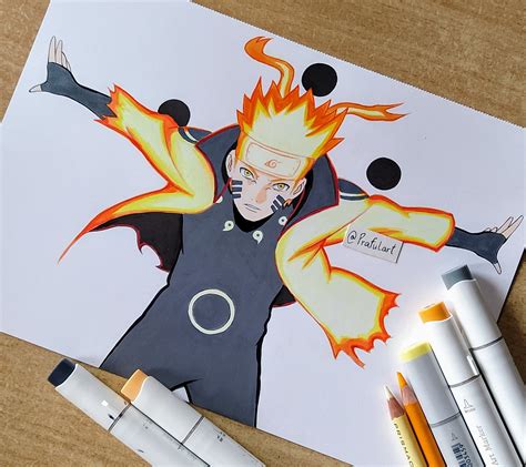 My drawing of Naruto Six Paths Sage Mode! Hope you like it : r/AnimeART