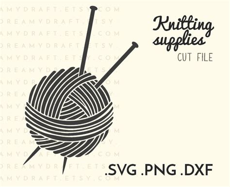 Knitting Svg Cut File Knitting Needle Svg Thread Svg - Etsy