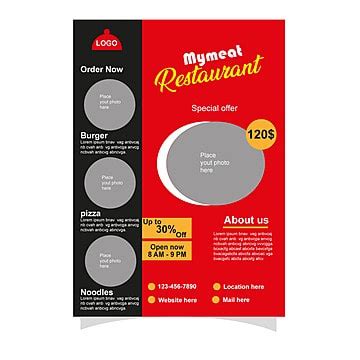 Restaurant Food Flyer Template Download on Pngtree