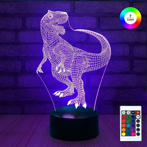 3D Remote Night Stand Light, EpicGadget Touch Control Optical Illusion Visualization LED Night ...