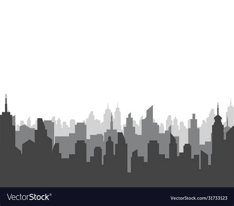 City skyline Royalty Free Vector Image - VectorStock