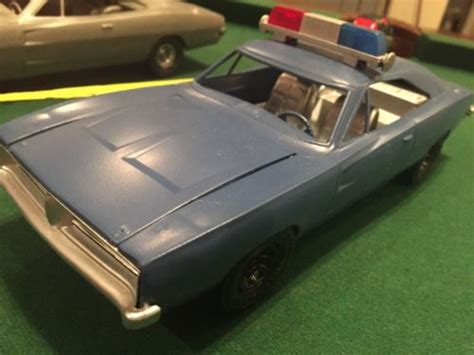 Vintage Processed Plastic Blue Dodge Charger Police Car Toy Mopar 1969 -- Antique Price Guide ...