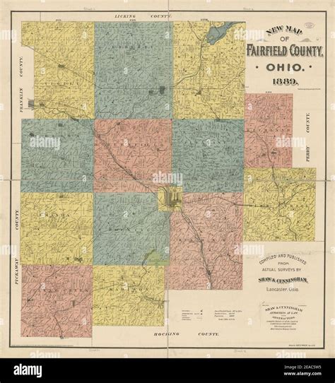 New map of Fairfield County, Ohio Stock Photo - Alamy