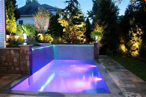 Glass Tile Water Wall Feature NJ - Modern - Pool - New York - by ...