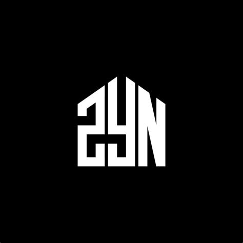 ZYN letter logo design on BLACK background. ZYN creative initials ...