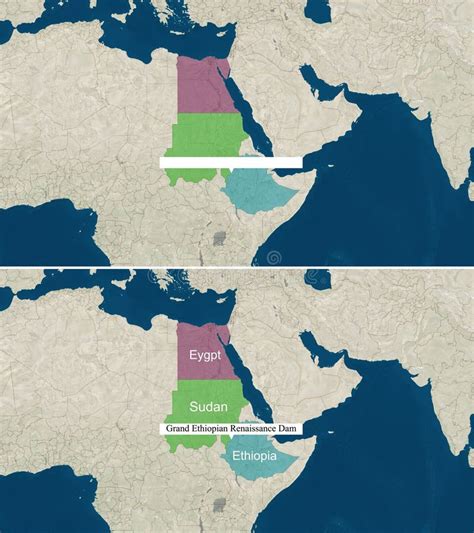 Grand Ethiopian Renaissance Dam Map