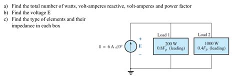 Solved a) ﻿Find the total number of watts, volt-amperes | Chegg.com