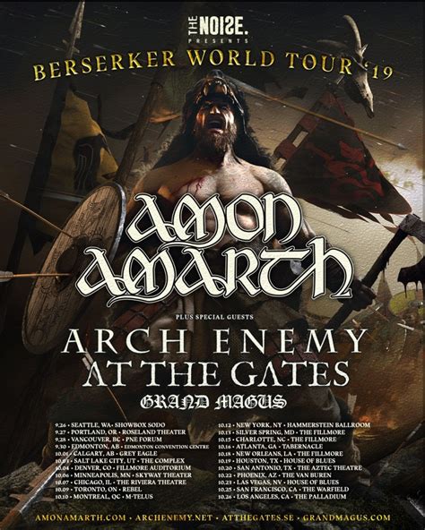 NORTH AMERICAN TOUR 2019 - Arch Enemy