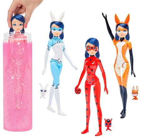 Miraculous Ladybug Magic Heroes Marinette Transformation Surprise Dolls ...