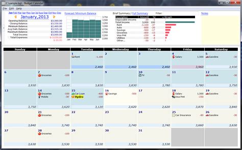 Budget Calendar Spreadsheet intended for Untitled Document — db-excel.com