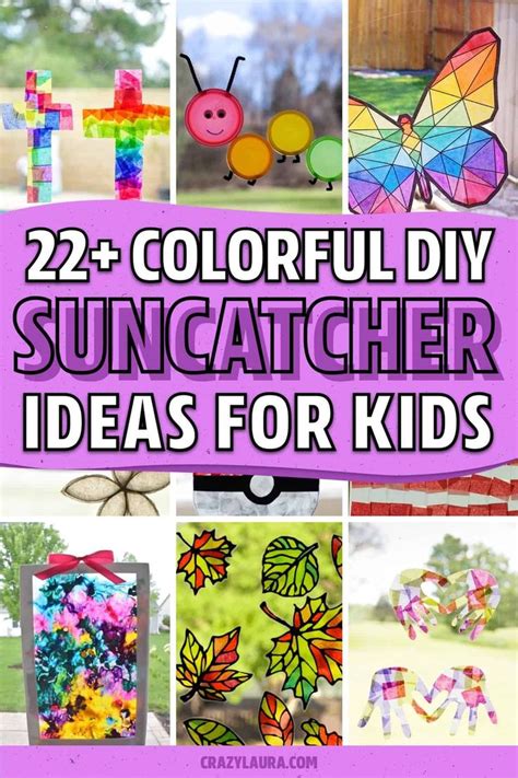 22+ Best DIY Suncatchers & Craft Ideas For Kids - Crazy Laura in 2021 | Fun projects for kids ...