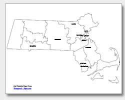 Printable Massachusetts Maps | State Outline, County, Cities