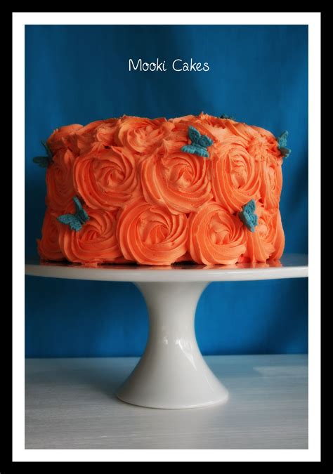 Blue and Orange Swirl Cake — Yellow/Orange