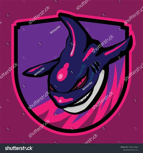 Angry Shark Badge Logo Illustration Stock Vector (Royalty Free ...