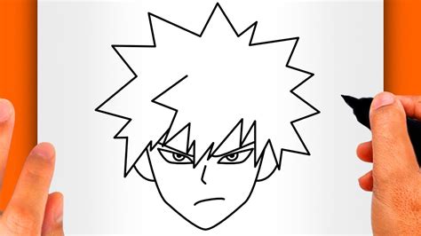 How to Draw Katsuki Bakugo (EASY FOR BEGINNERS) - Katsuki Bakugo Drawing Tutorial (STEP BY STEP ...