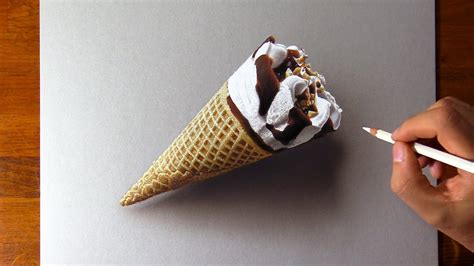 Ice Cream Food Drawings Realistic - Kalehceoj