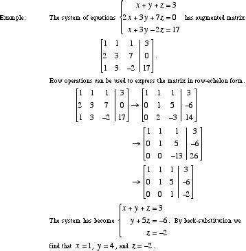 Mathwords: Gaussian Elimination