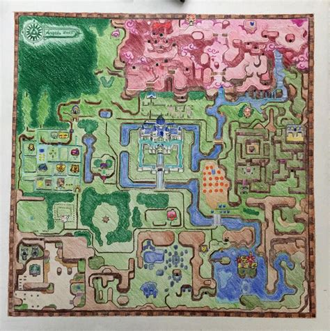 I drew the entire Hyrule map from A link Between Worlds Visit blazezelda.tumblr.com | City photo ...