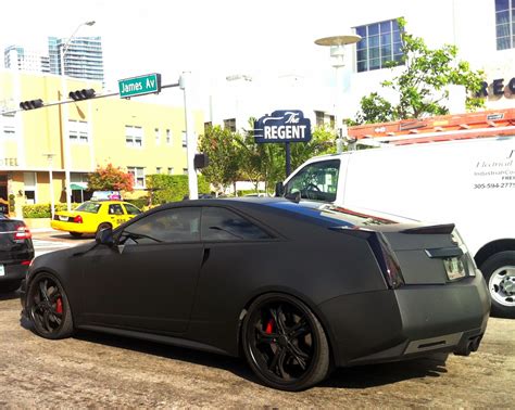 Matte Black Cadillac CTS-V | Miami Beach | Exotic Cars on the Streets of Miami