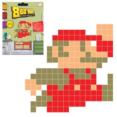 8-Bit Art Mario Jumping Sticky Note Art Kit | Sticky notes, Paper mosaic, Art kit