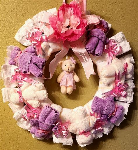 Diaper Wreath Baby Shower Gift Baby Shower Diaper Wreath - Etsy