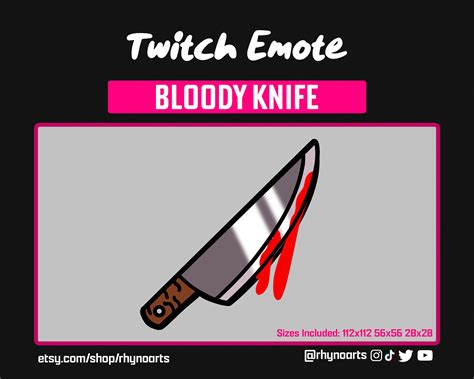 Bloody Knife Twitch Emote Horror Emotes for Twitch - Etsy