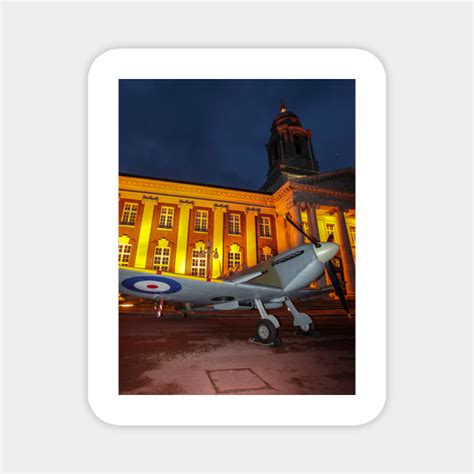 RAF Cranwell Officers Mess Spitfire - Royal - Magnet | TeePublic